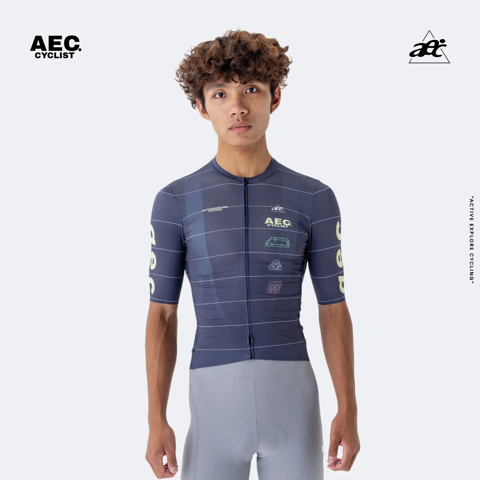 AEC Men's Parallel Line Series Short Sleeve Cycling Jersey