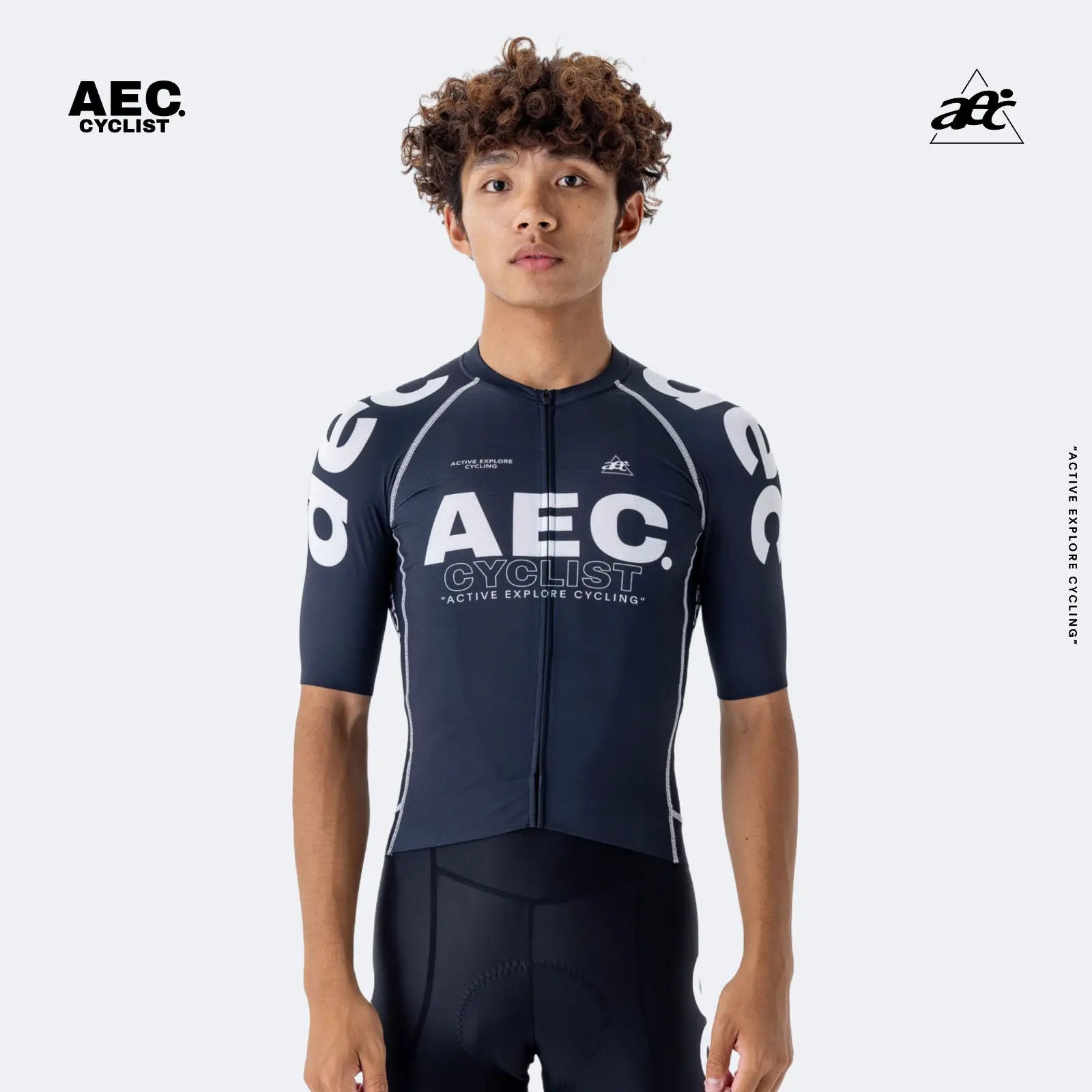 AEC Men's Wind Speed Series Black Short Sleeve Road Cycling Jersey