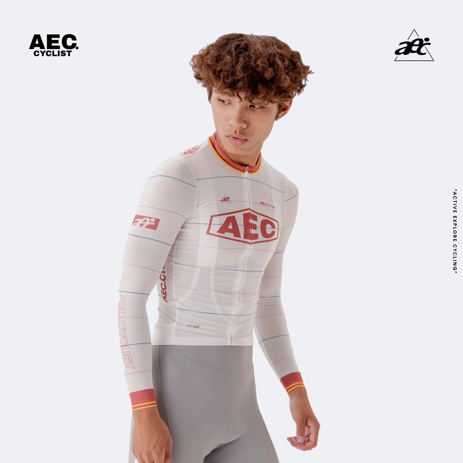 AEC Men's Parallel Line Series Long Sleeve Cycling Jersey