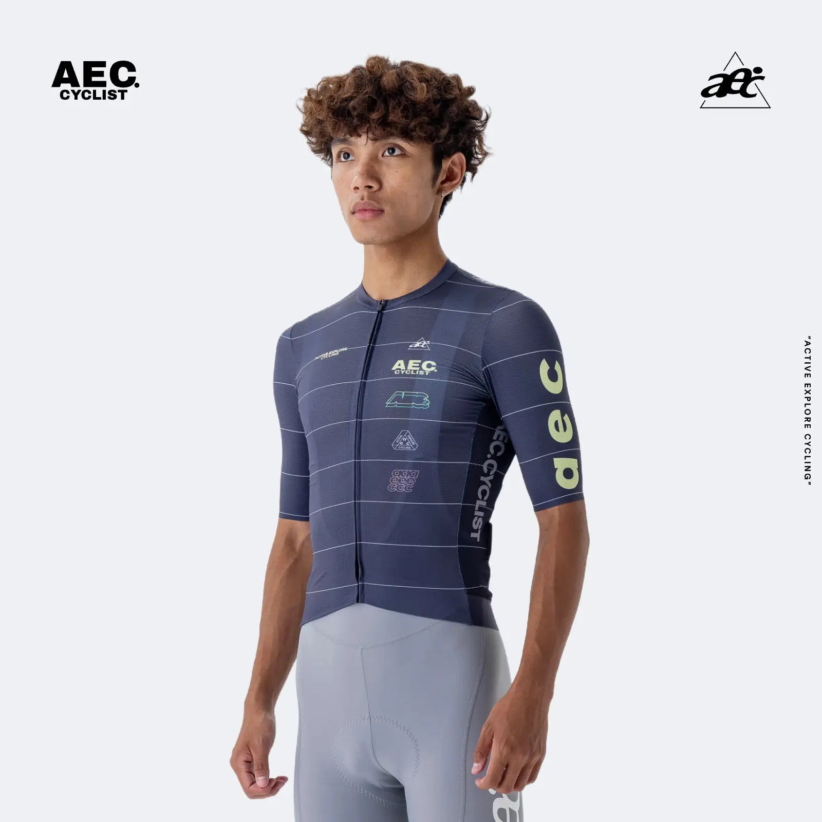 AEC Men's Parallel Line Series Short Sleeve Cycling Jersey